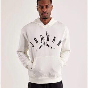 Air Jordan Ivory Flight MVP Men's Fleece Pullover Hoodie 'Sail' NWT Large